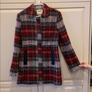 L’Agence wool blend, leather trimmed jacket